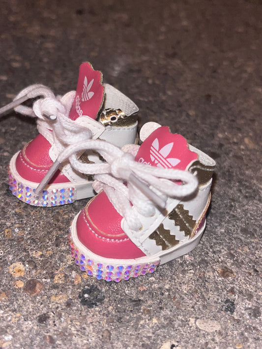 Mini Sneakers custom  - Pink & Gold ✨